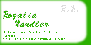 rozalia mandler business card